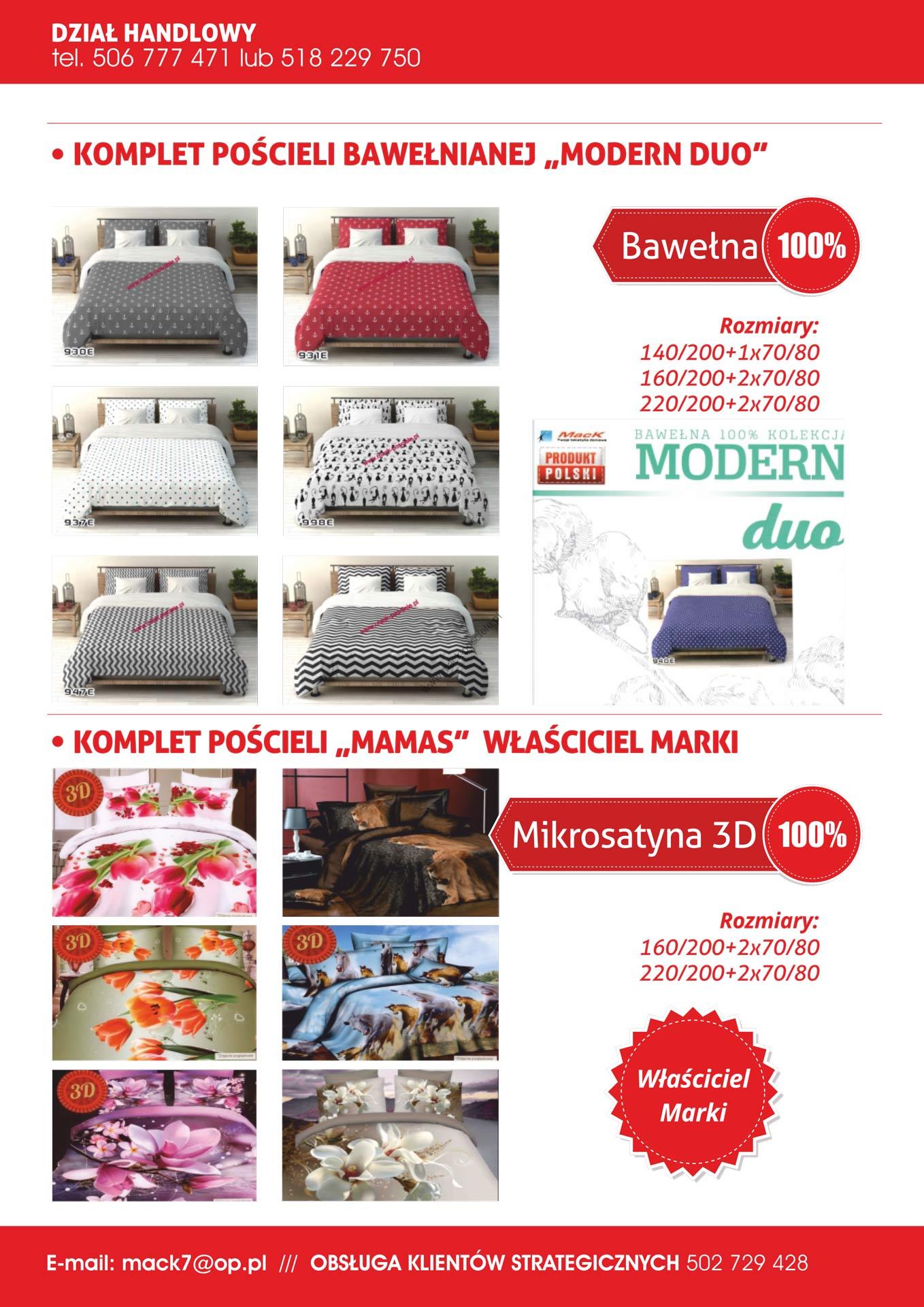 Komplet pościeli bawełnianej