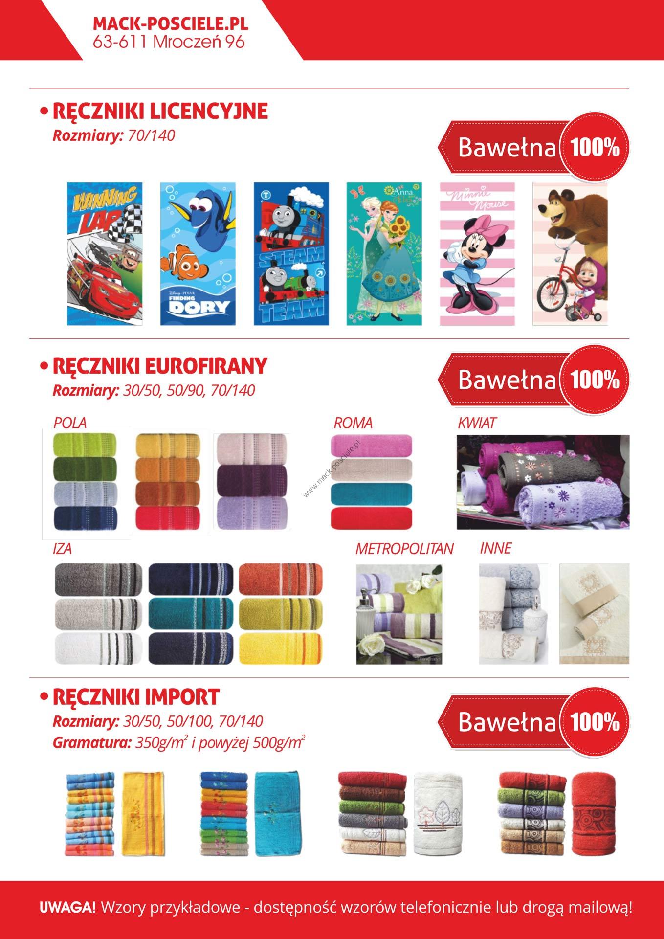 Ręczniki licencyjne Hurtownia