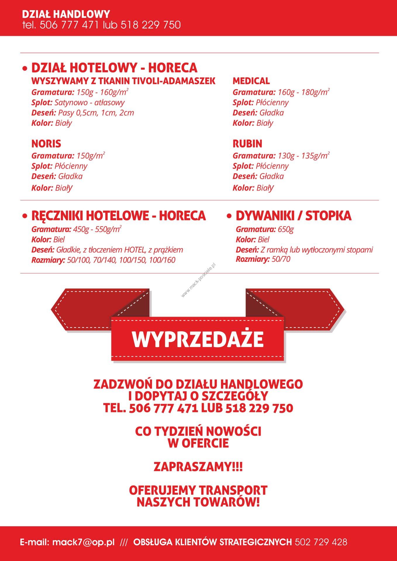 Pościel katalog cennik